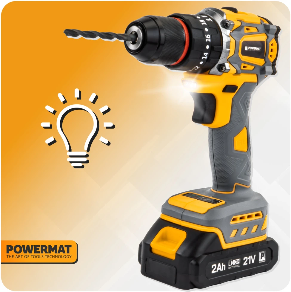 Powermat Akumuliatorinis atsuktuvas PM-WA-21V-2M