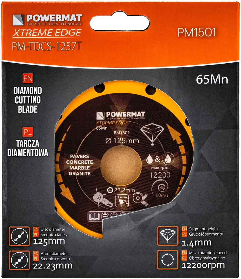 Powermat Deimantinis diskas 125 mm PM-TDCS-1257T