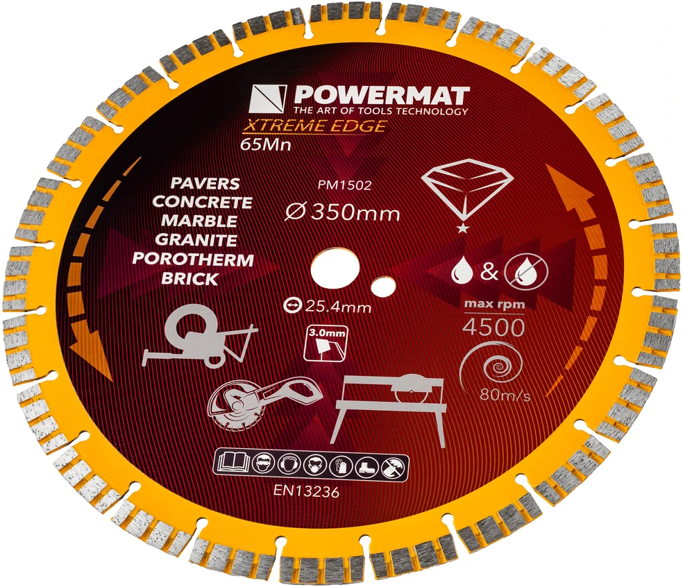 Powermat Deimantinis diskas 350mm PM-TDCS-3501T