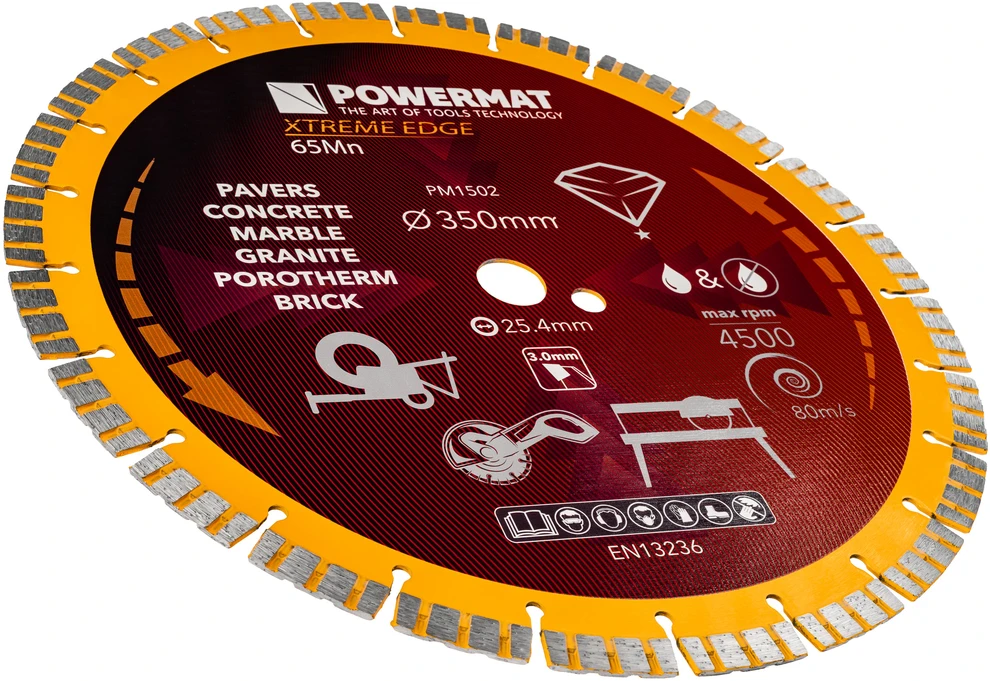 Powermat Deimantinis diskas 350mm PM-TDCS-3501T