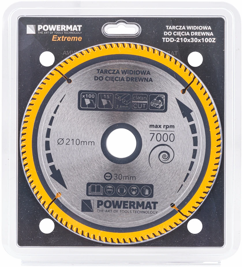 Powermat Diskinis pjūklas medienai 210x30 100z TDD-210x30x100Z
