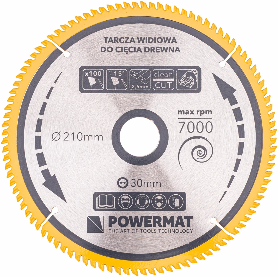 Powermat Diskinis pjūklas medienai 210x30 100z TDD-210x30x100Z