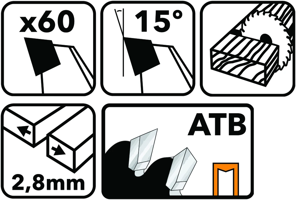 Powermat Tarcza widiowa do drewna 255x30 60z TDD-255x30x60Z