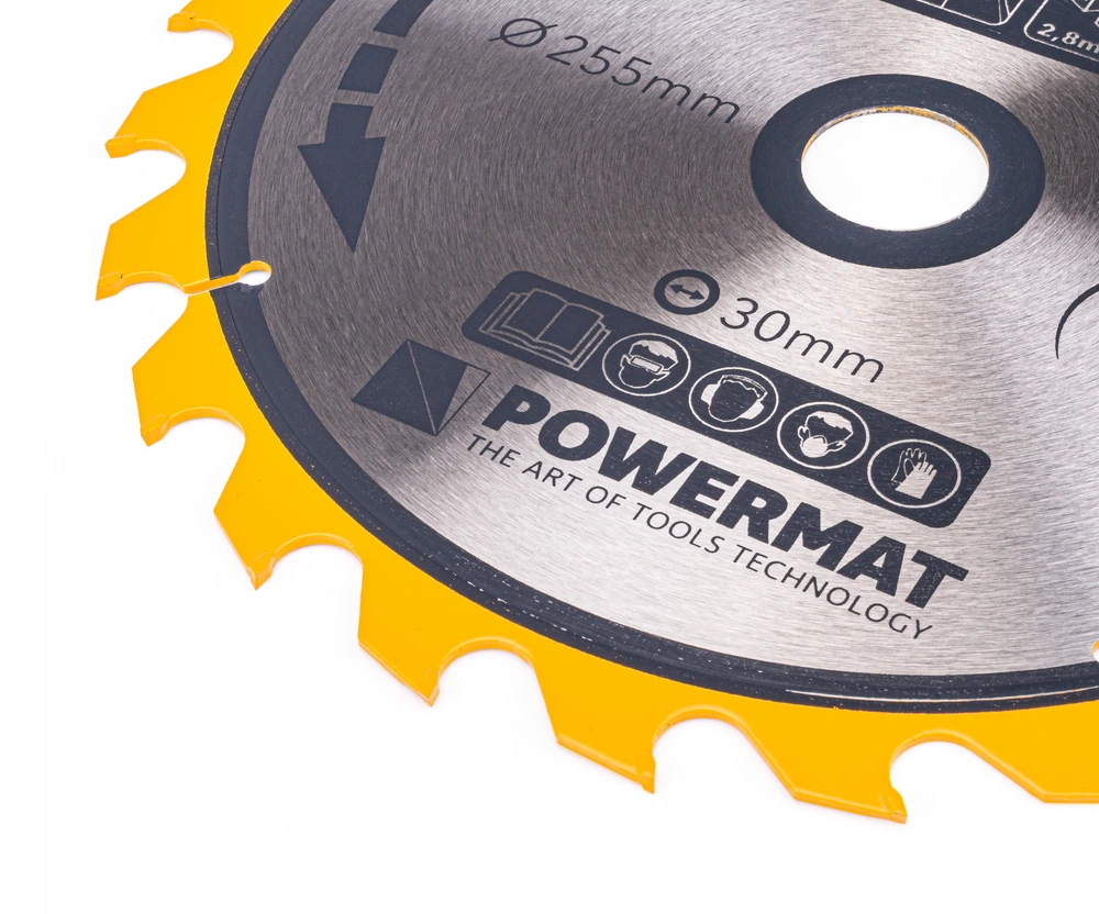 Powermat Deimantinė diskinė lentpjūvė medienai 255x30 24z TDD-255x30x24Z