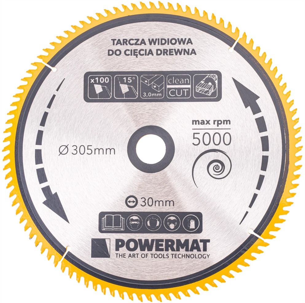 Powermat Deimantinė diskinė plytelė medienai 305x30 100z TDD-305x30x100Z