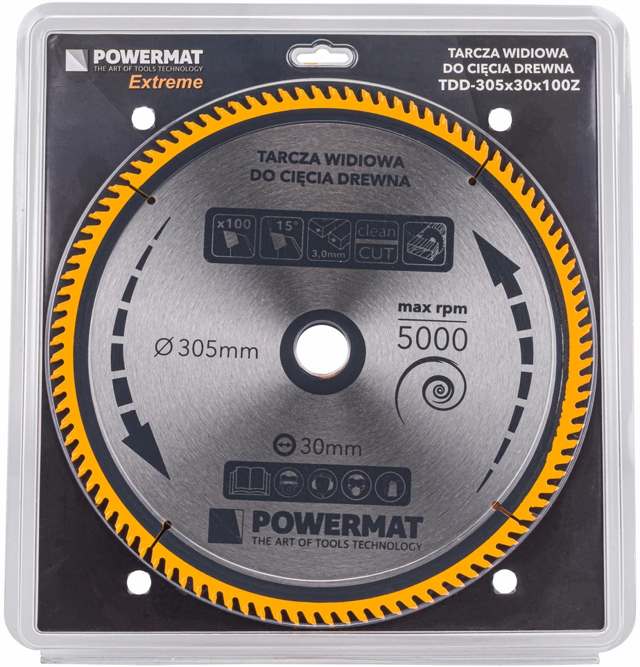 Powermat Deimantinė diskinė plytelė medienai 305x30 100z TDD-305x30x100Z