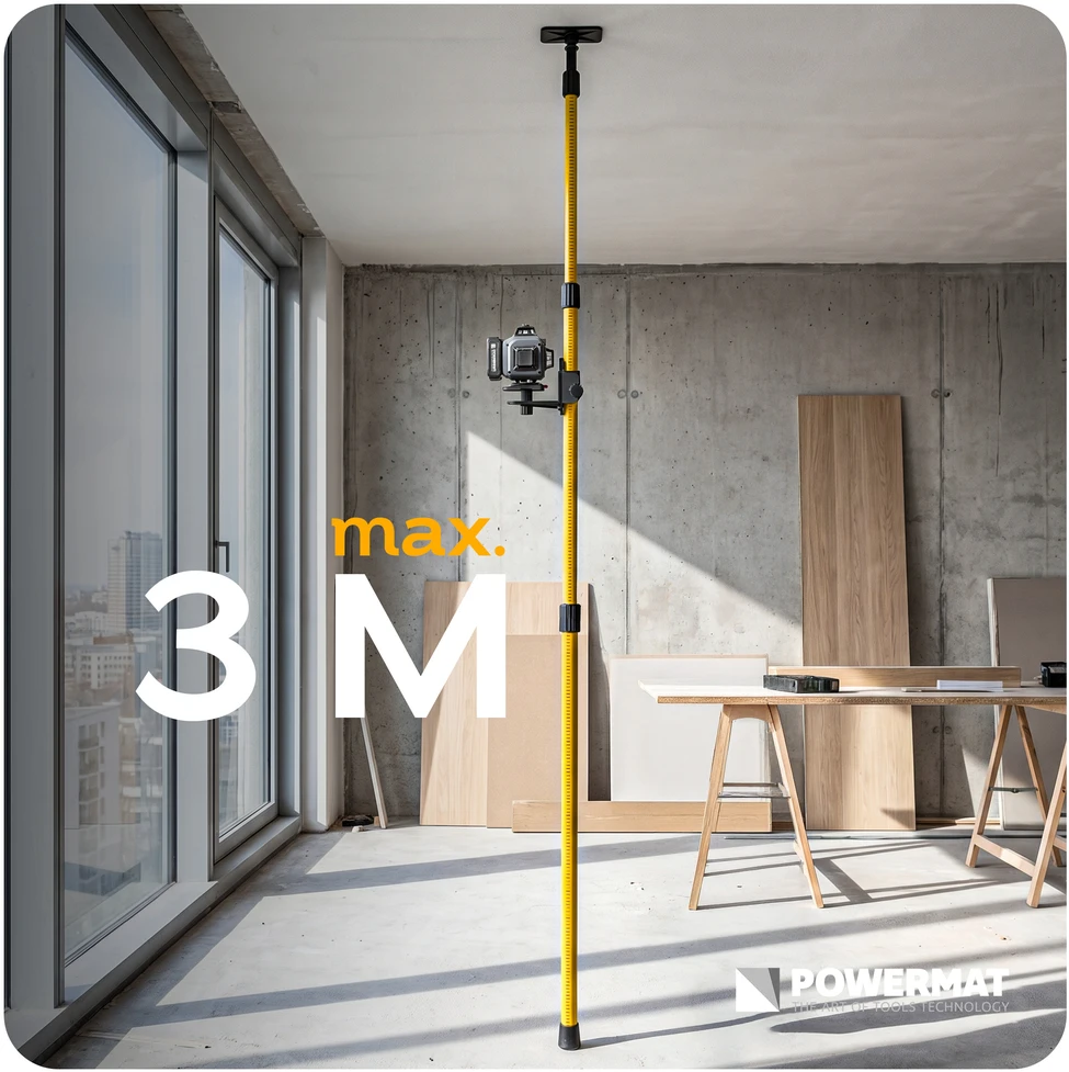 Powermat KRYŽMINIŲ LAZERIŲ TVIRTINIMO STRYPAS 3m PM-TPLK-3M