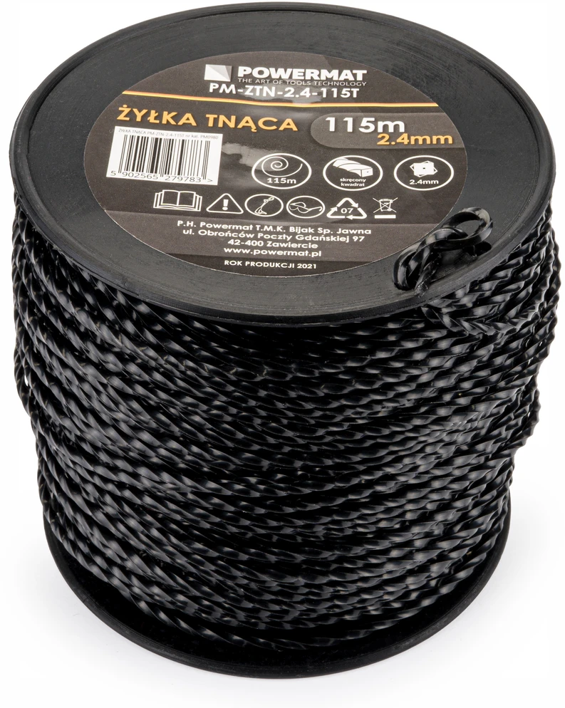 Powermat Pjovimo valas trimeriams, suktas, 2,4mm/115m