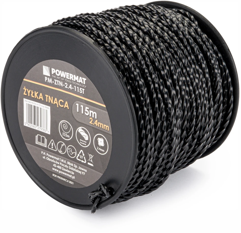 Powermat Pjovimo valas trimeriams, suktas, 2,4mm/115m