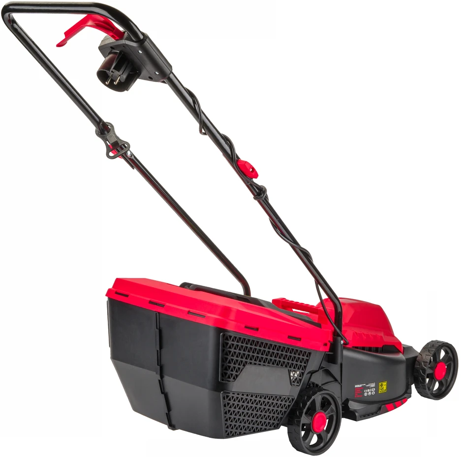 Red Technic Elektrinė vejapjovė, 2200W su laidu, 32cm pjovimo plotis, su 30L surinkimo krepšiu, reguliuojamas aukštis