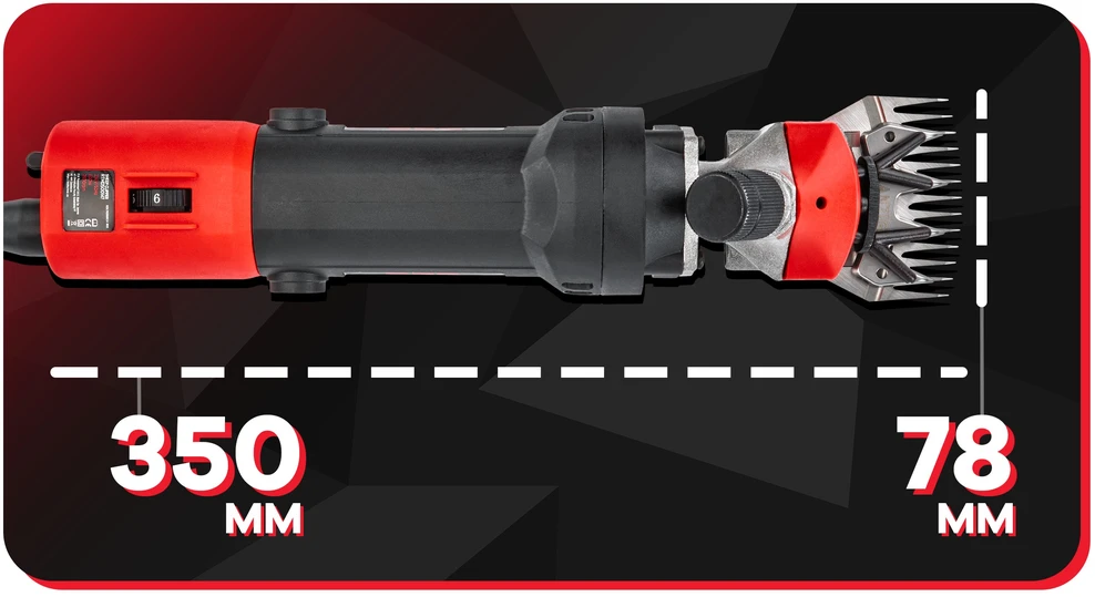 Red Technic Avies kirpimo mašinėlė, gyvūnų kirpimo mašinėlė, 600W galia, 78mm ašmenys, profesionali avies kirpimo mašinėlė