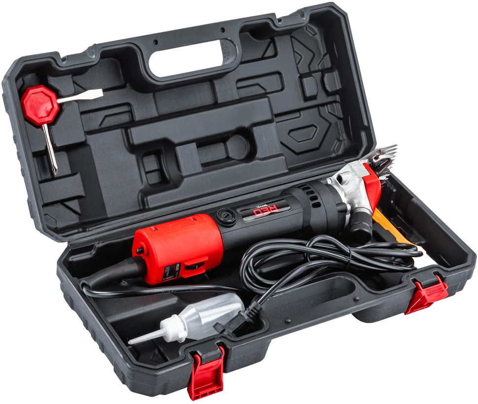 Red Technic Avies kirpimo mašinėlė, gyvūnų kirpimo mašinėlė, 600W galia, 78mm ašmenys, profesionali avies kirpimo mašinėlė