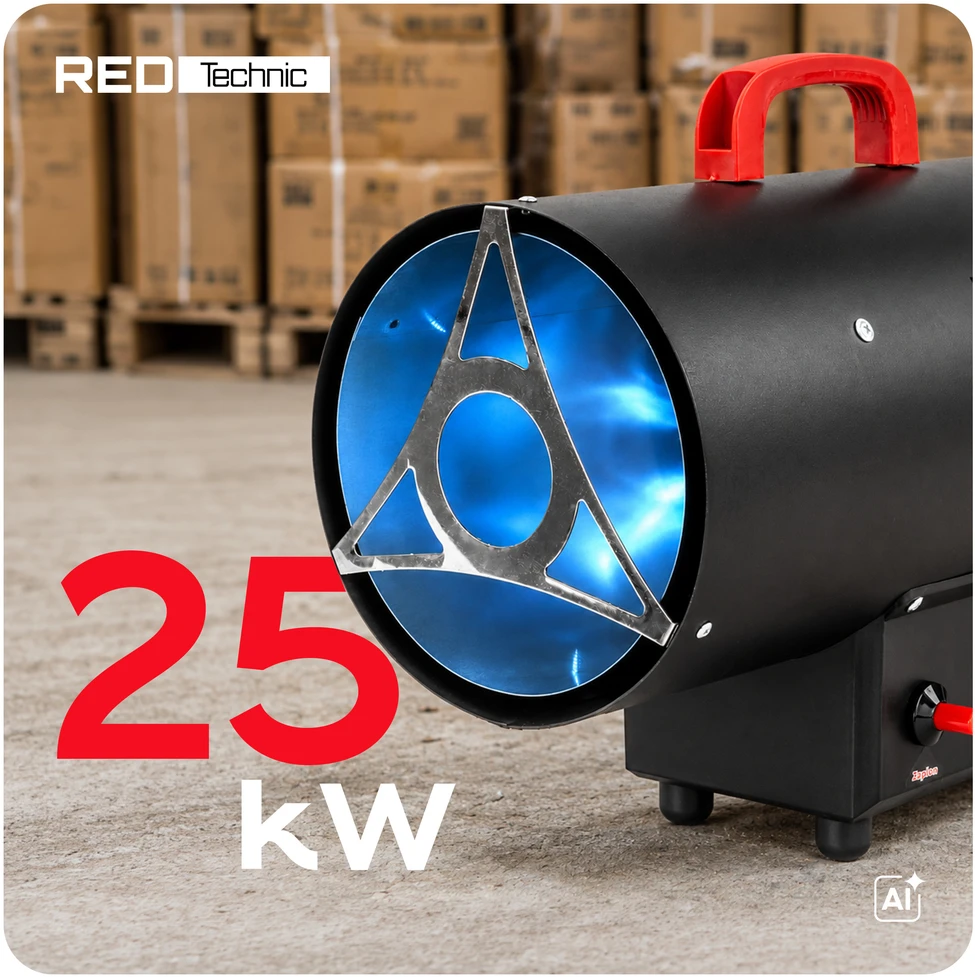 Red Technic Dujinis šildytuvas Raudona Technic RTNGG0119, 25 kW
