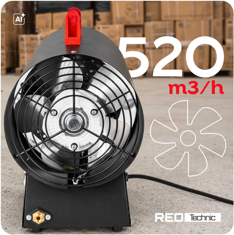 Red Technic Dujinis šildytuvas Raudona Technic RTNGG0120, 25 kW su termostatu