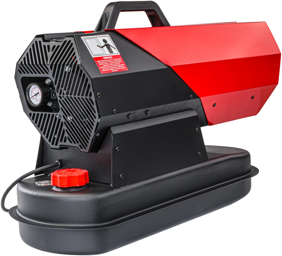 Red Technic Alyvos šildytuvas, 30 kW, pramoniniam ir žemės ūkio naudojimui, dyzelinas ir lengvasis šildymo mazutas, didelio našumo patalpų šildytuvas, nešiojamas statybinis šildytuvas