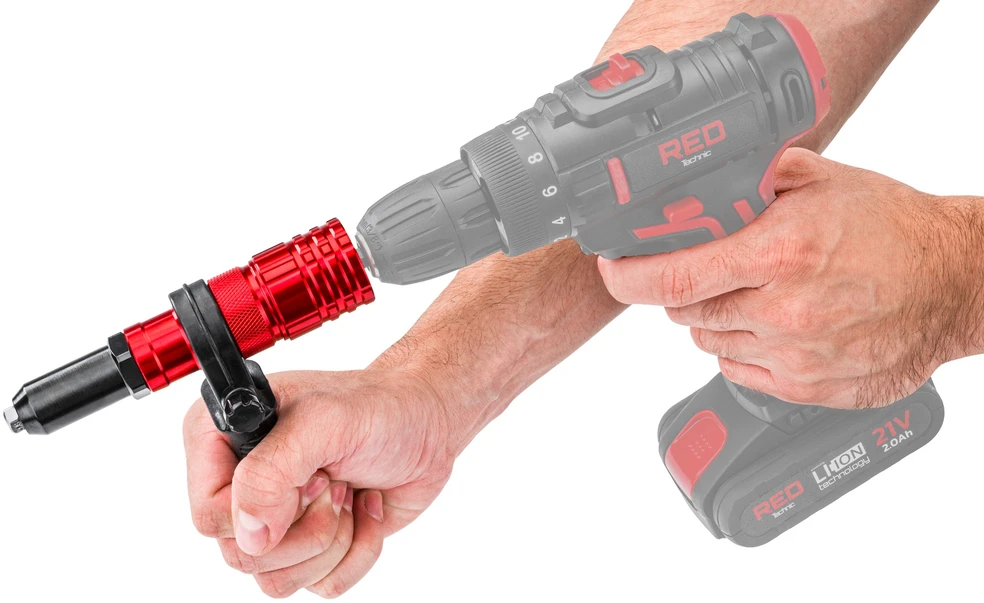 Red Technic Kniedijimo įrankio adapteris kniedžių veržlėms RTNIA0123