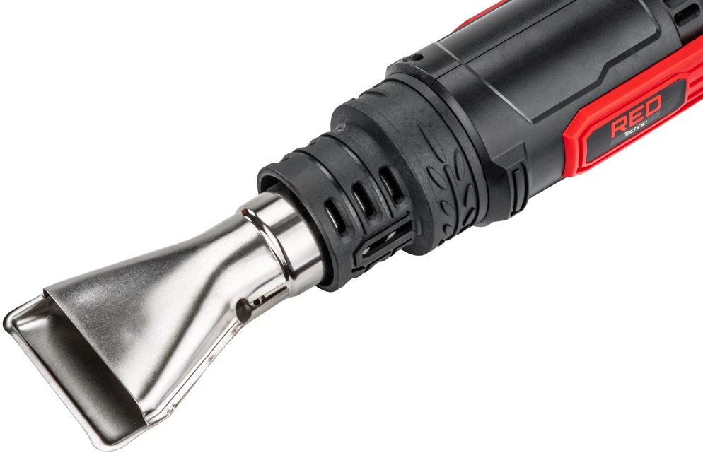 Red Technic Elektrinis karšto oro pistoletas, 2200W, reguliuojama temperatūra, su 6 antgaliais, dažų šalinimui, atitirpinimui ir plastiko lenkimui