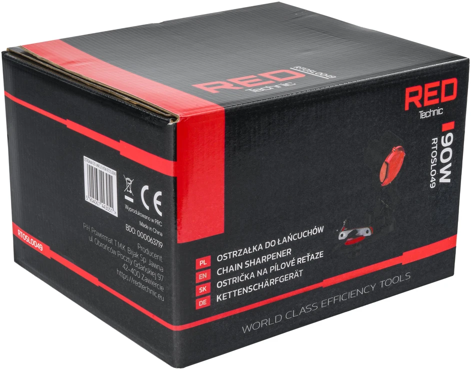 Red Technic Elektrinis grandininio pjūklo galąstuvas, 90W grandinės galandimo įrankis, elektrinis pjūklo galąstuvas, grandininio pjūklo galandimo mašina
