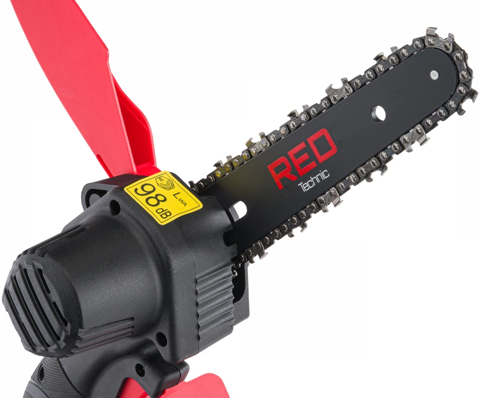 Grandininis pjūklas Red Technic Raudona Technic Akumuliatorinis grandininis mini pjūklas Raudona Technic RTMPA0064