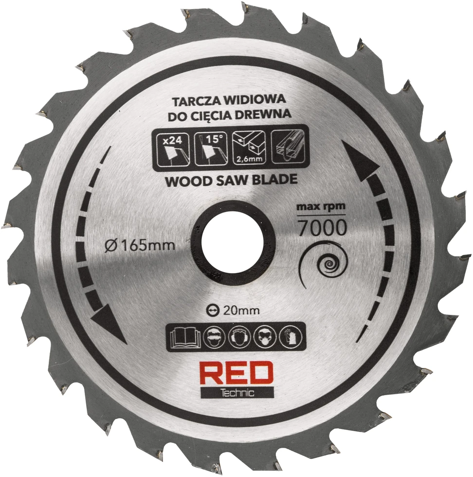 Red Technic Įgilinamasis diskinis pjūklas Raudona Technic RTPZ0129 2400W