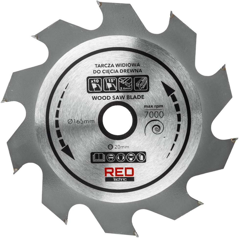 Red Technic Įgilinamasis diskinis pjūklas Raudona Technic RTPZ0129 2400W
