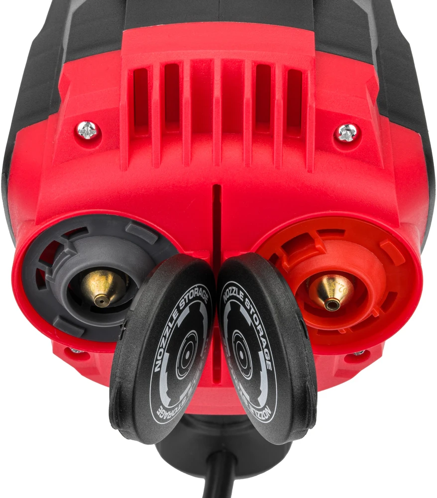 Red Technic Elektrinis dažų purkštuvas, HVLP technologija, automobiliams, medienos apdirbimui, DIY projektams, 650W, 1.2L bakas, su 3 antgaliais