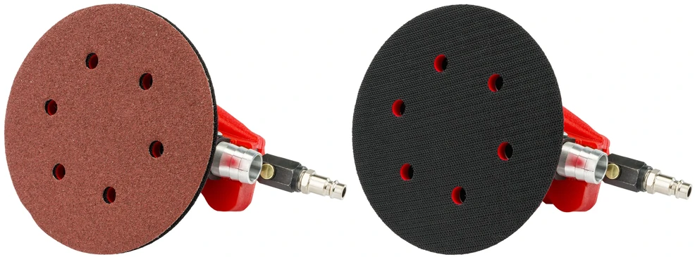Red Technic Pneumatinis ekscentrinis šlifuoklis, 150mm ir 125mm, metalui, medžiui, plastikui, su dulkių ištraukimu