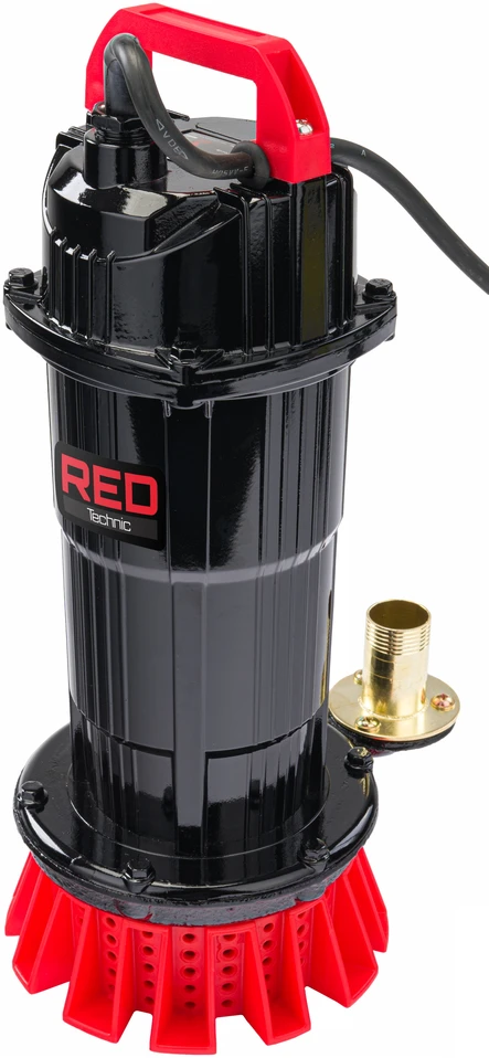 Red Technic Panardinamas nešvaraus vandens siurblys, švariam vandeniui, lietaus vandeniui, nuotekoms, 8000 litrų per valandą, 230V, 650W