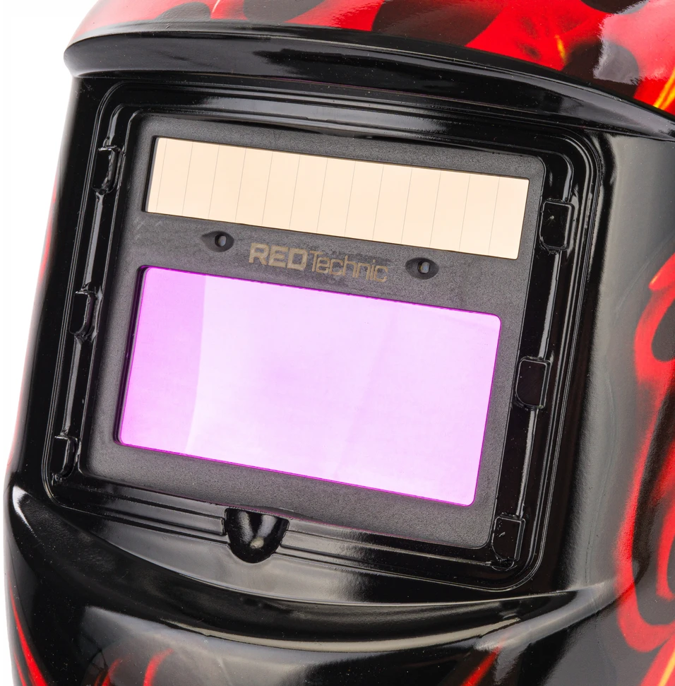 Red Technic Automatiškai patamsėjanti suvirinimo kaukė su filtru Raudonas TECHNIC RTAPS0062