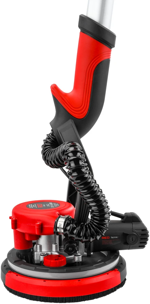 Red Technic Gipso šlifuoklis sienoms ir luboms, 2000W, su LED šviesa, teleskopine rankena, dulkių ištraukimu, gipso kartono šlifavimo mašina