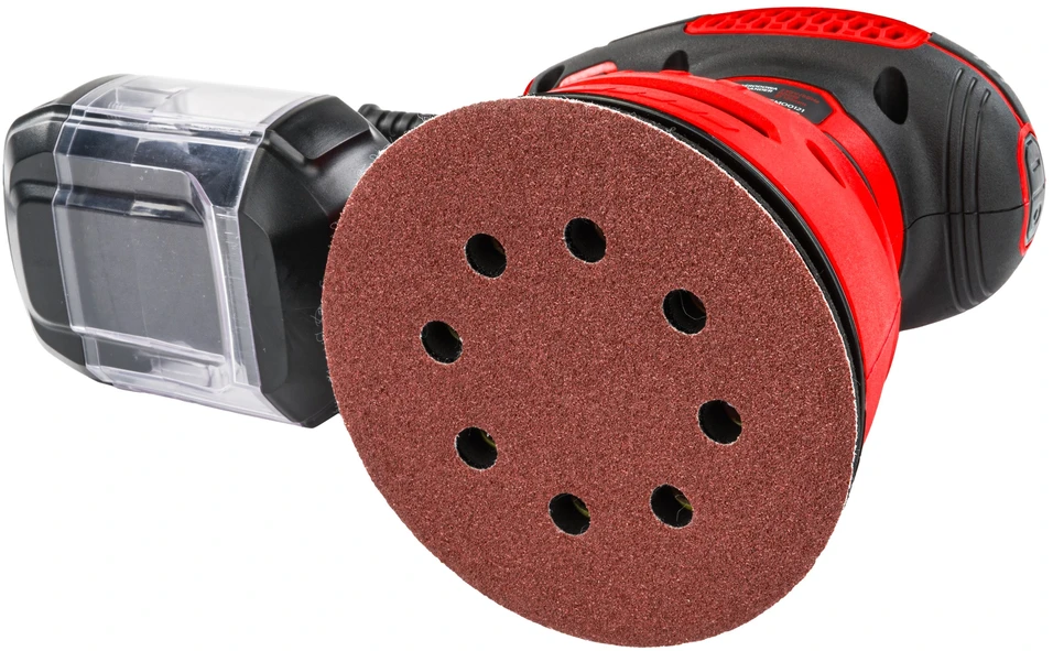 Red Technic Ekscentrinis šlifuoklis, 1100W elektrinis kintamo greičio, su 24 šlifavimo diskais, medienai, metalui ir automobilių reikmėms