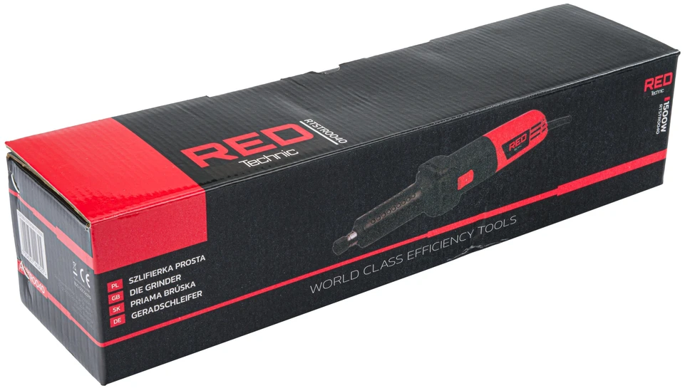 Red Technic Tiesinis šlifuoklis, 6mm griebtuvas, 1500W kintamas greitis, rotacinis įrankis metalui, medienai, stiklui, keramikai, plastikui, mini šlifuoklis