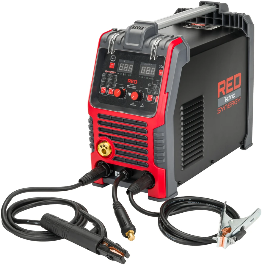 Red Technic MIG MAG MMA TIG Suvirinimo aparatas, 250A Inverterinis suvirinimo aparatas, Daugiafunkcinis sinergetinis suvirinimo aparatas plienui ir aliuminiui
