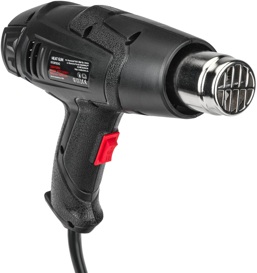 Red Technic ELEKTRINIS ŠILUMOS PISTOLETAS 2 GREIČIAI 4 ANTGALIAI 600C 2000W RTOP0042