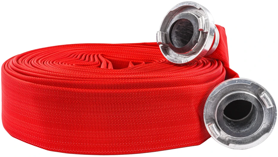 Red Technic Drobės gaisrinė žarna nešvariam vandeniui, septiko žarna su greitosiomis jungtimis, 30 metrų sodo žarna, 5.08 cm vandens perkėlimo žarna