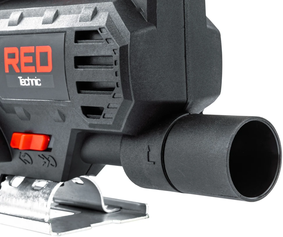 Red Technic Elektrinė siaurapjūklis, 1400 W, su 15 pjūklelių, reguliuojama švytuoklė, lazerinis kreipiklis, medienos ir metalo pjovimui, elektrinis įrankis