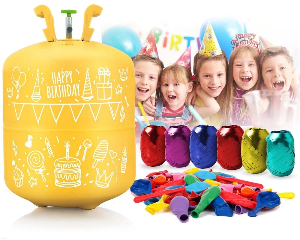 Ricokids 0,42m3 helio cilindras su balionais ir juostele