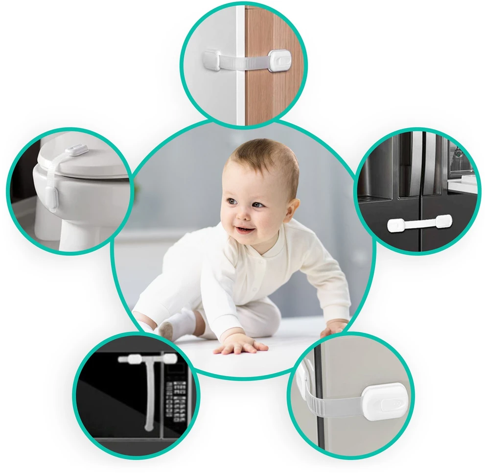 Ricokids 798100 spintelės atidarymo spyna, 6 vnt, balta
