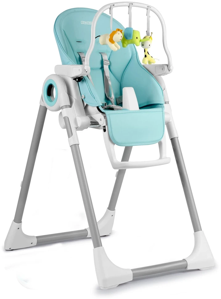 Ricokids Vaikiška kėdutė su staliuku, mėlyna „Belo“ šokdynė + apsauginis lankelis