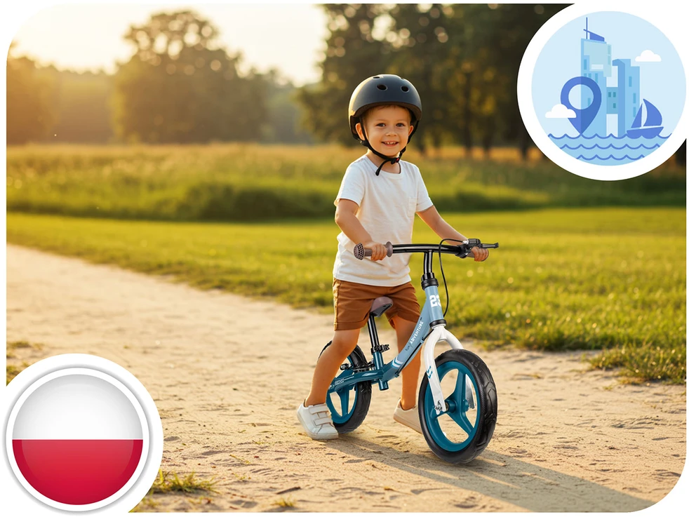 Ricokids „Fun Adventure“ vaikiškas balansinis dviratis