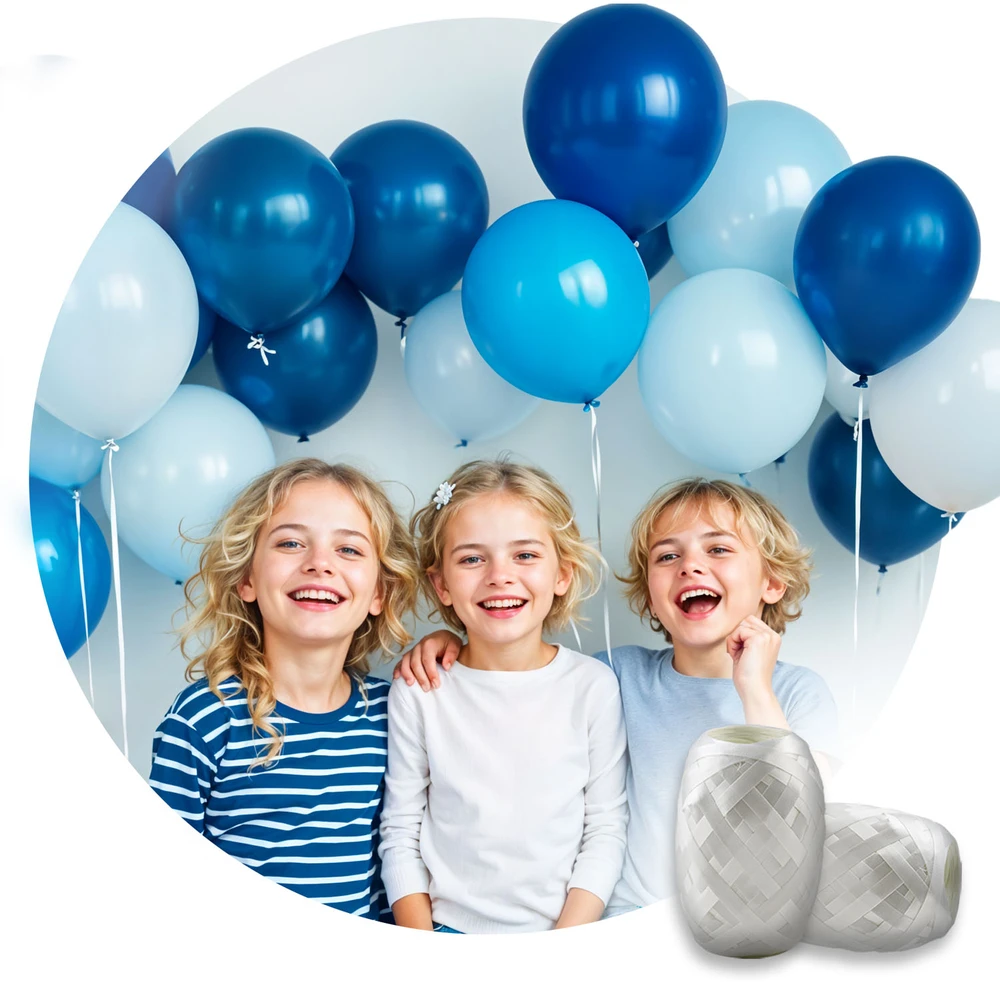 Helio balionas 0,20 m3 su balionais ir juostele Ricokids