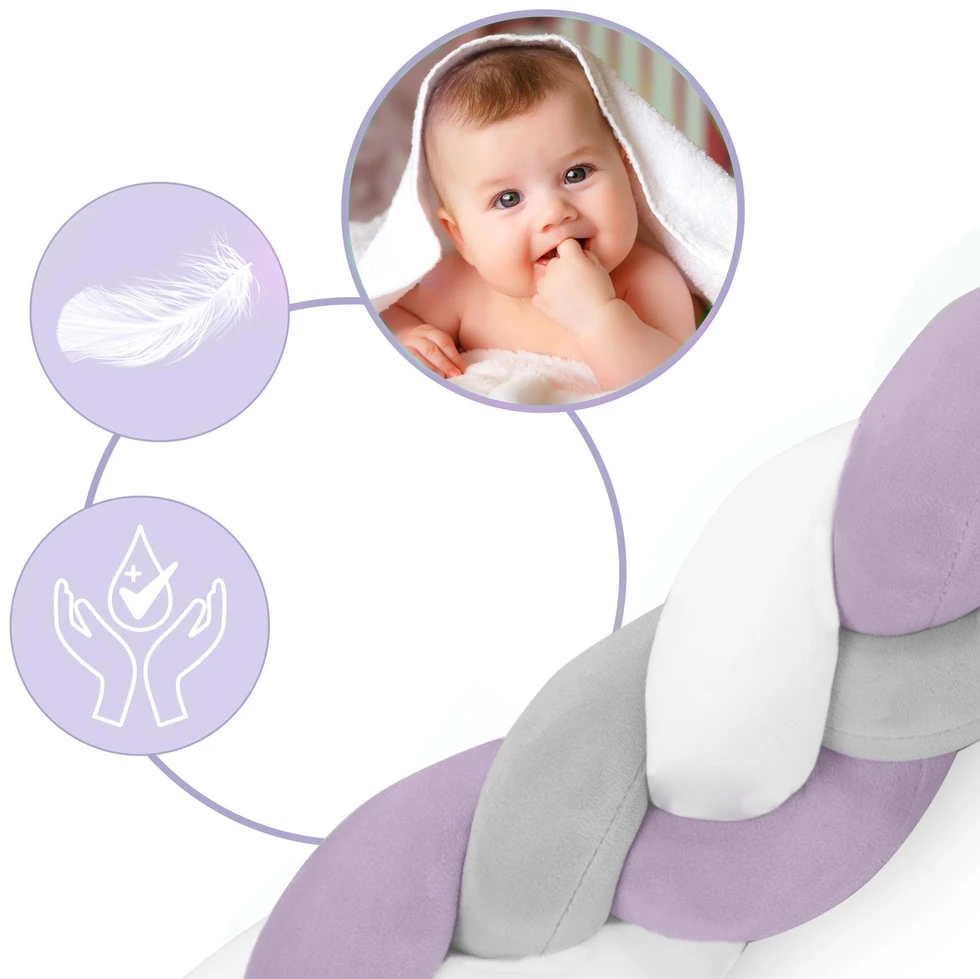 „Ricokids“ 3 m lovelės užtiesalas – violetinė-pilka
