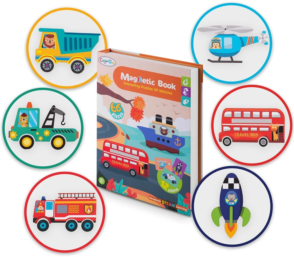 Ricokids Magnetinė dėlionė „Transporto priemonės“ RK-770