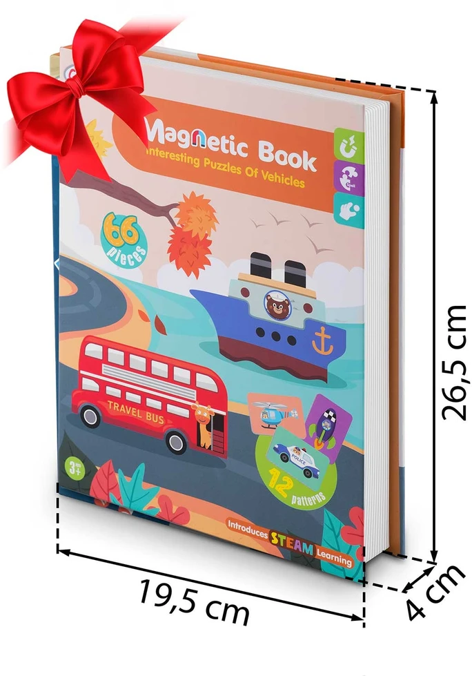 Ricokids Magnetinė dėlionė „Transporto priemonės“ RK-770