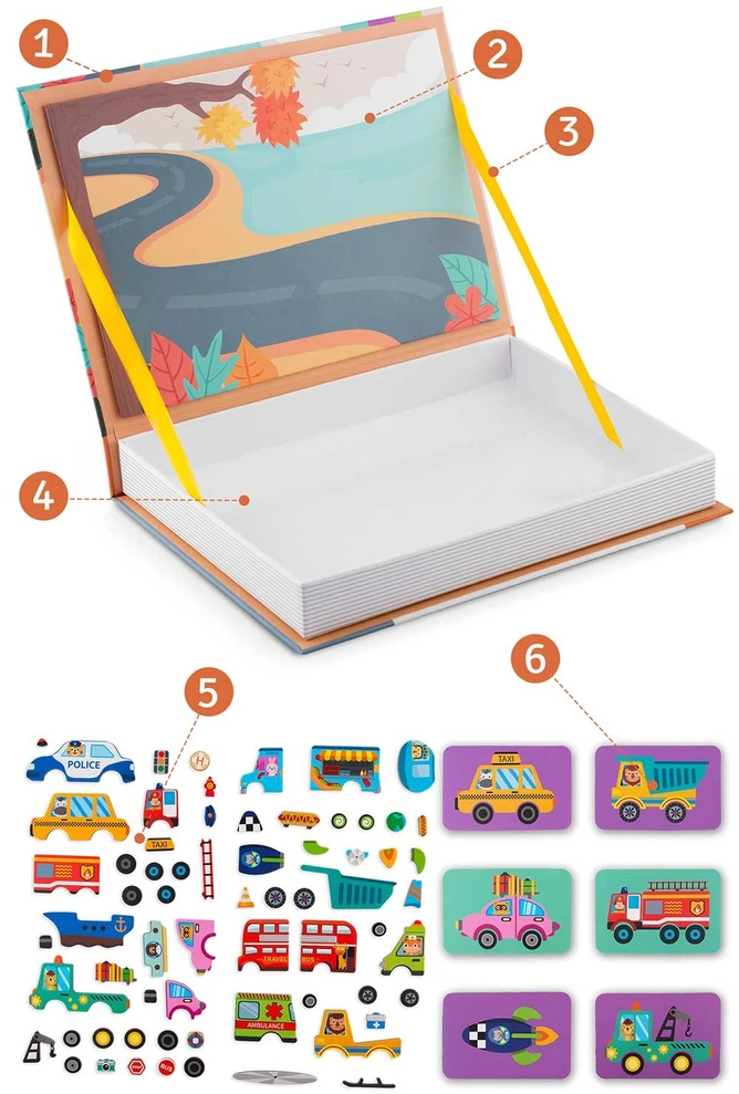 Ricokids Magnetinė dėlionė „Transporto priemonės“ RK-770