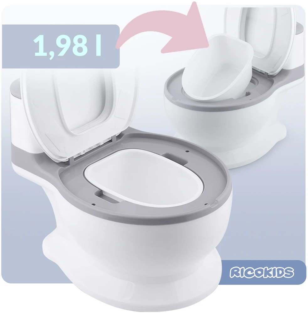Ricokids Nocnik grający interaktywny toaleta turystyczna vaikams RK-290
