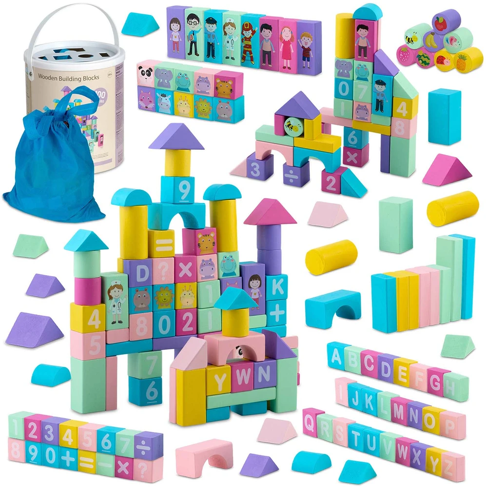 Mediniai lavinamųjų kaladėlių komplektai RK-871 Ricokids