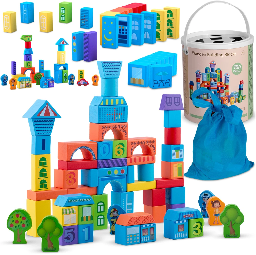 Mediniai lavinamųjų kaladėlių komplektai RK-871 Ricokids