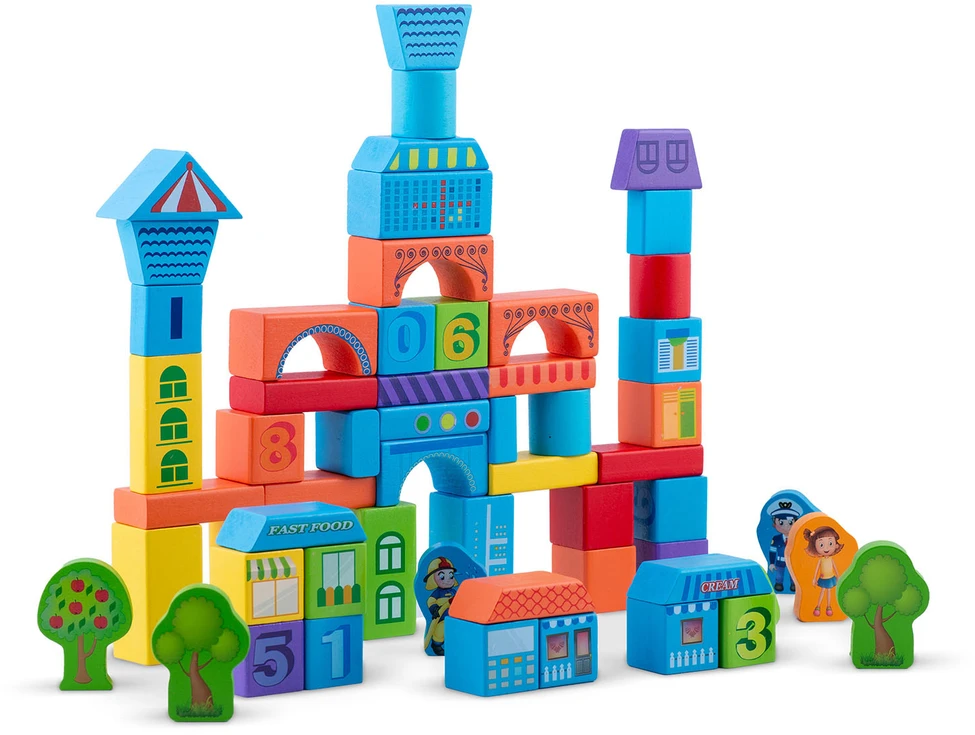 Mediniai lavinamųjų kaladėlių komplektai RK-871 Ricokids