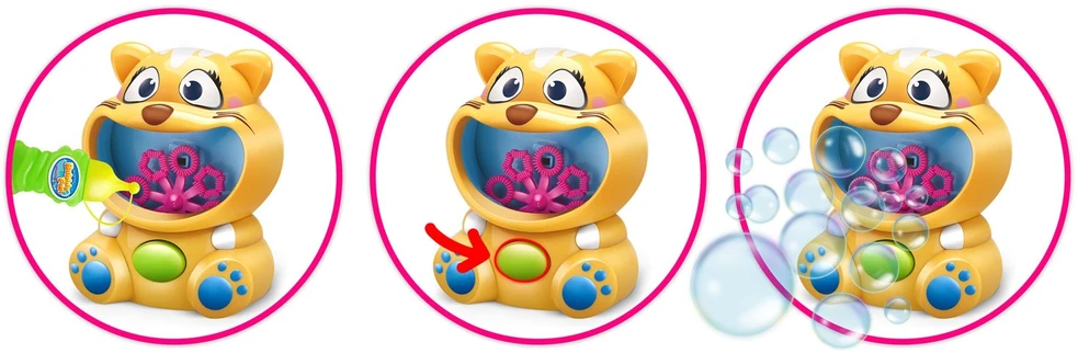 Muilo burbulų aparatas Kačiukas + skystis, Ricokids